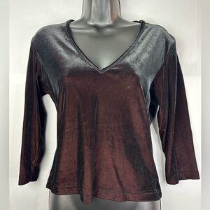 No Boundaries Burgundy Velvet top